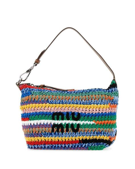 miu miu bag colorful|miu miu crochet bag.